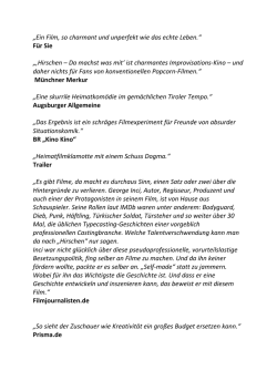 Ein Film, so charmant und unperfekt wie das echte Leben.