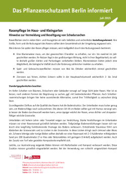 Hinweise zur Vermeidung und Beseitigung von