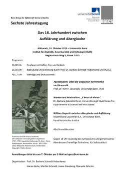 Das 18. Jahrhundert zwischen Aufklärung und Aberglaube