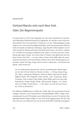 Gerhard Marcks reist nach New York. Oder: Der Negertrompeter