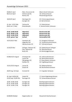 Auswärtige Schiessen 2015