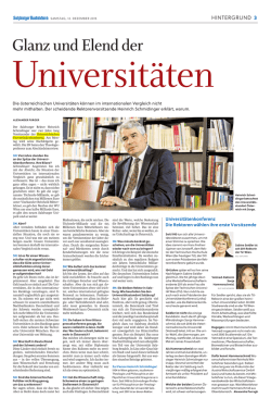 Glanz und Elend der Universit&auml;ten