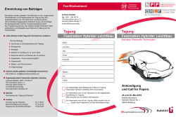 Tagung Faszination Hybrider Leichtbau