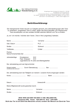 Beitrittserklärung - Tier- & Naturschutzverein Niederberg eV Uta