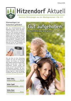 Gut aufgehoben: - Hitzendorf