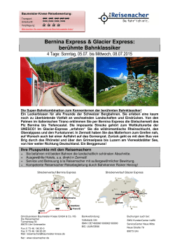 Bernina Express & Glacier Express: berühmte Bahnklassiker