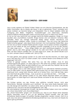 jesus christus &ndash; der rabbi