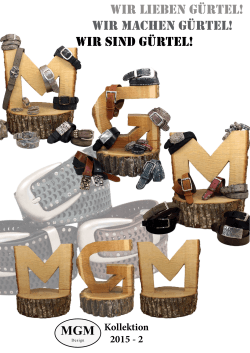 Gürtel-Katalog - MGM Lederwaren