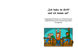 Gruppenpsychotherapie Flyer Soziale Kompetenz