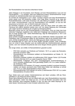 Die T&uuml;cken beim R&uuml;ckw&auml;rtsfahren