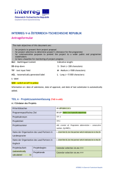 INTERREG V-A &Ouml;STERREICH-TSCHECHISCHE REPUBLIK