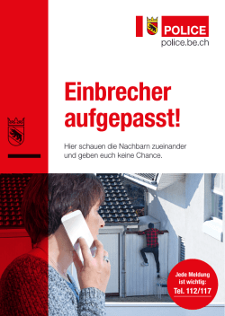 Einbrecher aufgepasst!