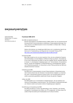 Factsheet EMS 2015 - swissuniversities
