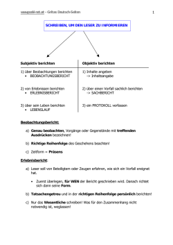 SCHREIBEN, UM DEN LESER ZU INFORMIEREN