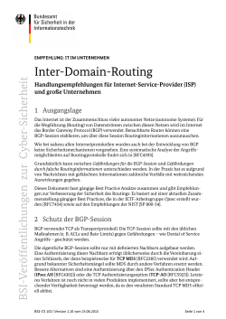 Inter-Domain-Routing - Allianz für Cyber