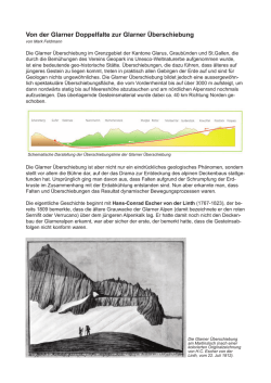 Von der Glarner Doppelfalte zur Glarner Überschiebung - geo