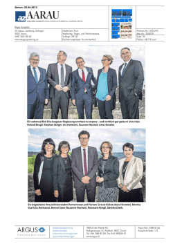 Ein seltenes Bild: Die Aargauer Regierung erschien in corpore