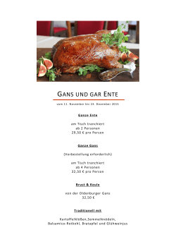 GANS UND GAR ENTE