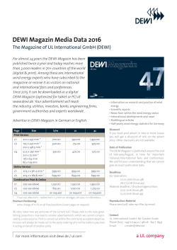 DEWI Magazin Media Data 2016