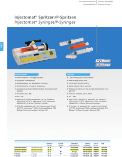 Injectomat&reg; Spritzen/P-Spritzen Injectomat&reg; Syringes/P