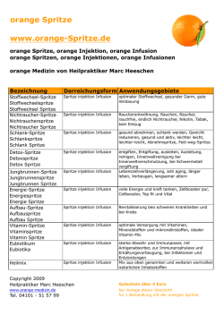 orange Spritze www.orange-Spritze.de