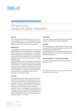 Fett-weg-Spritze: Lipolyse von lokalen Fettpolstern