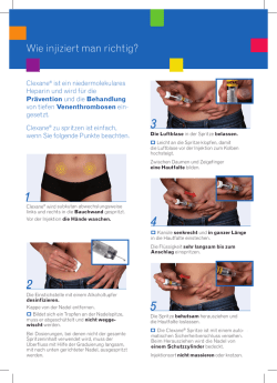 Spritzanleitung [Deutsch] Heparininjektion Bauch