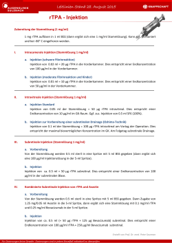 rTPA - Injektion