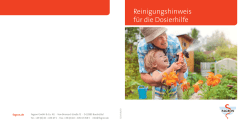 Reinigungshinweis f&uuml;r die Dosierhilfe