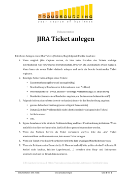 JIRA Ticket anlegen - Proud Sourcing GmbH