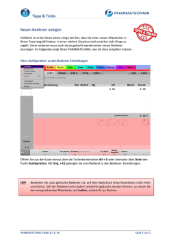 Tipps & Tricks Neuen Bediener anlegen