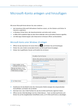 Microsoft-Konto anlegen und hinzufügen - BuchPlus - HERDT