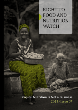 right to food and nutrition watch