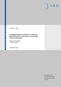 Intergenerational Correlations of Extreme Right