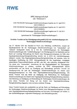 der Anleihebedingungen der Nachrangigen Schuldverschreibungen