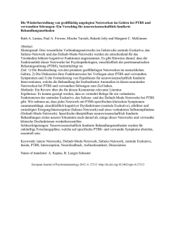 Die Wiederherstellung von gro&szlig;fl&auml;chig angelegten Netzwerken im