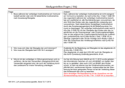 H&auml;ufig gestellten Fragen / FAQ