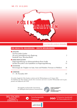 Polen-Analysen Nr. 173 - Länder