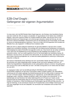 EZB-Chef Draghi : Gefangener der eigenen Argumentation