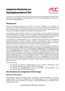 Integriertes Monitoring von Singvogelpopulationen IMS