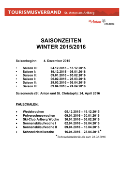 saisonzeiten winter 2015/2016