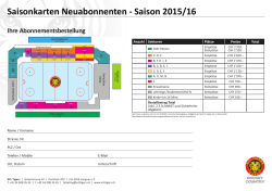 Saisonkarten Neuabonnenten - Saison 2015/16 - SCL