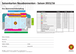 Saisonkarten Neuabonnenten - Saison 2015/16 - SCL