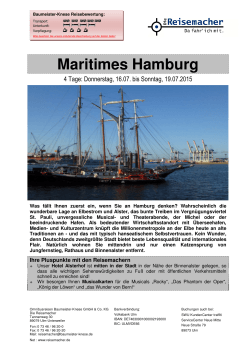 Maritimes Hamburg - Omnibusreisen Baumeister