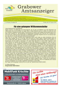 August 2015 - Stadt Grabow