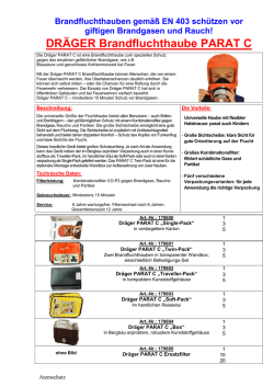 DR&Auml;GER Brandfluchthaube PARAT C