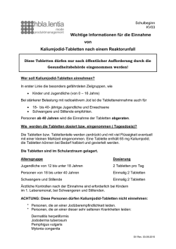 Kaliumjodid Tabletten