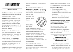 PROTECTIVAL&trade; Die Tabletten enthalten eine konzentrierte