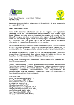 Veggie Depot Vitamine + Mineralstoffe Tabletten PZN 11565248