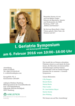I. Geriatrie Symposium